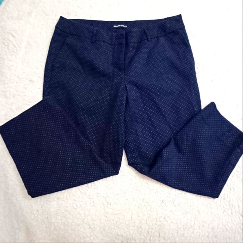Hilary Radley Navy blue polka dot Capri pants Size 10